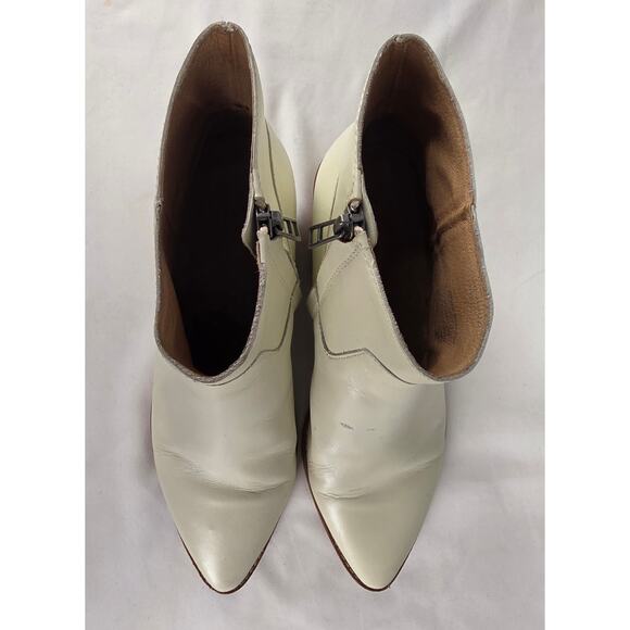 MADEWELL WOMEN'S THE CHARLEY CREAM LEATHER ANKLE BOOTS STYLE K5308 SIZE 9.5 - Picture 11 of 12